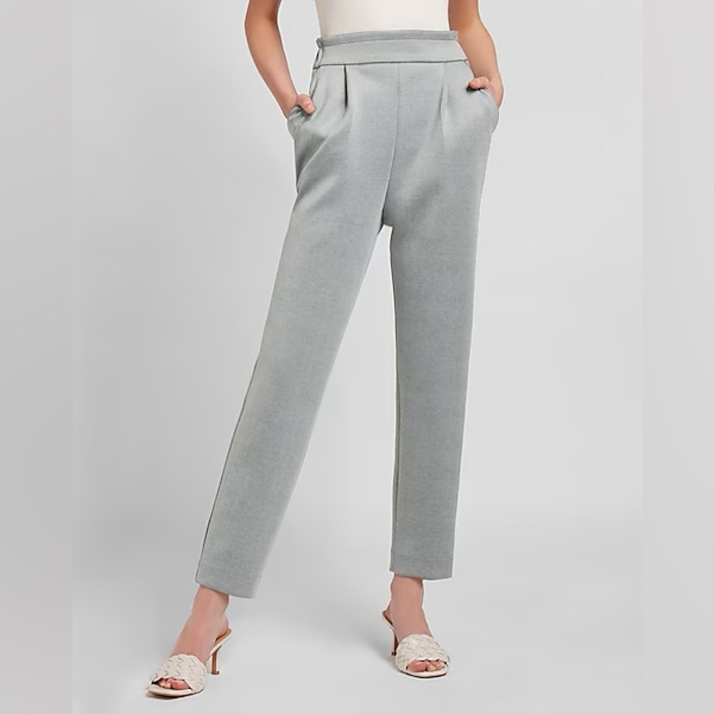 Express High Waisted Supersoft Double Knit Pull-On Ankle Pant